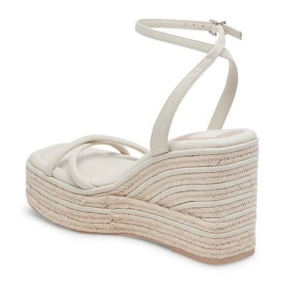 Dolce Vita Elvia Platform Wedge Sandal in Ivory Stella 8 NWT - Picture 2 of 3